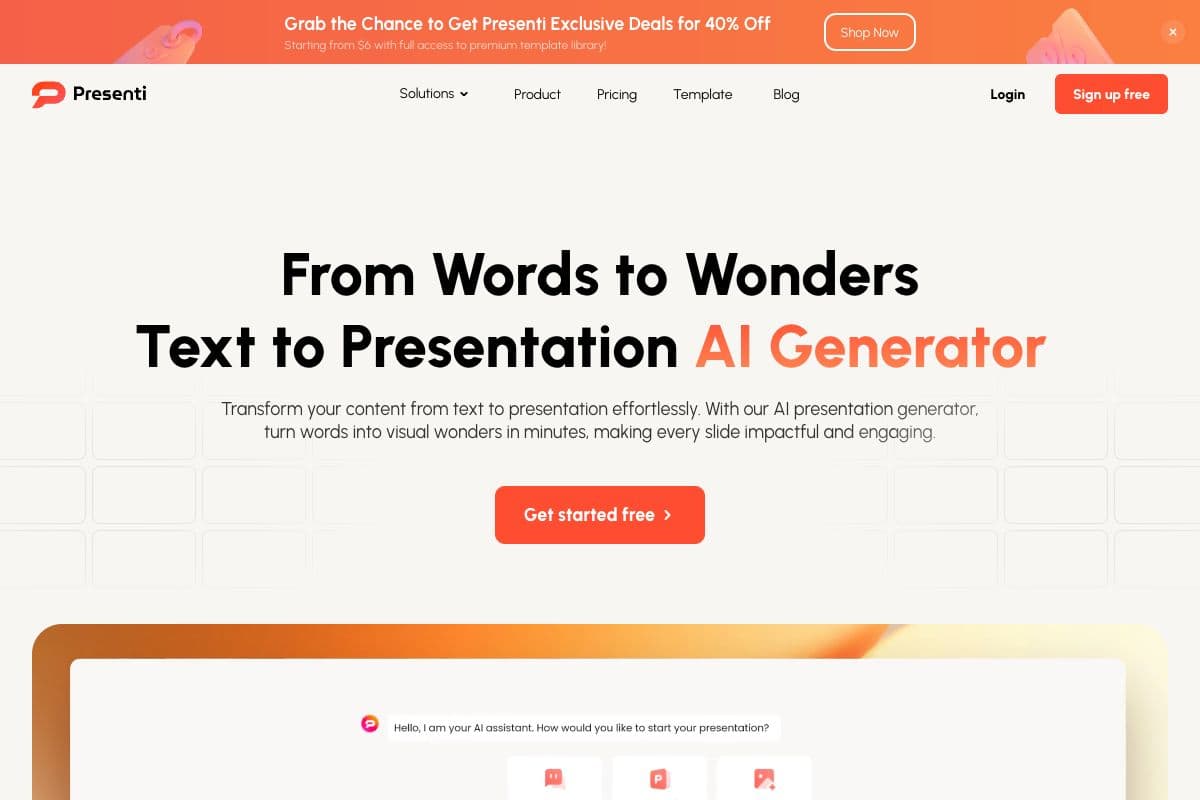 Presenti: AI-Powered Text to Presentation Tool