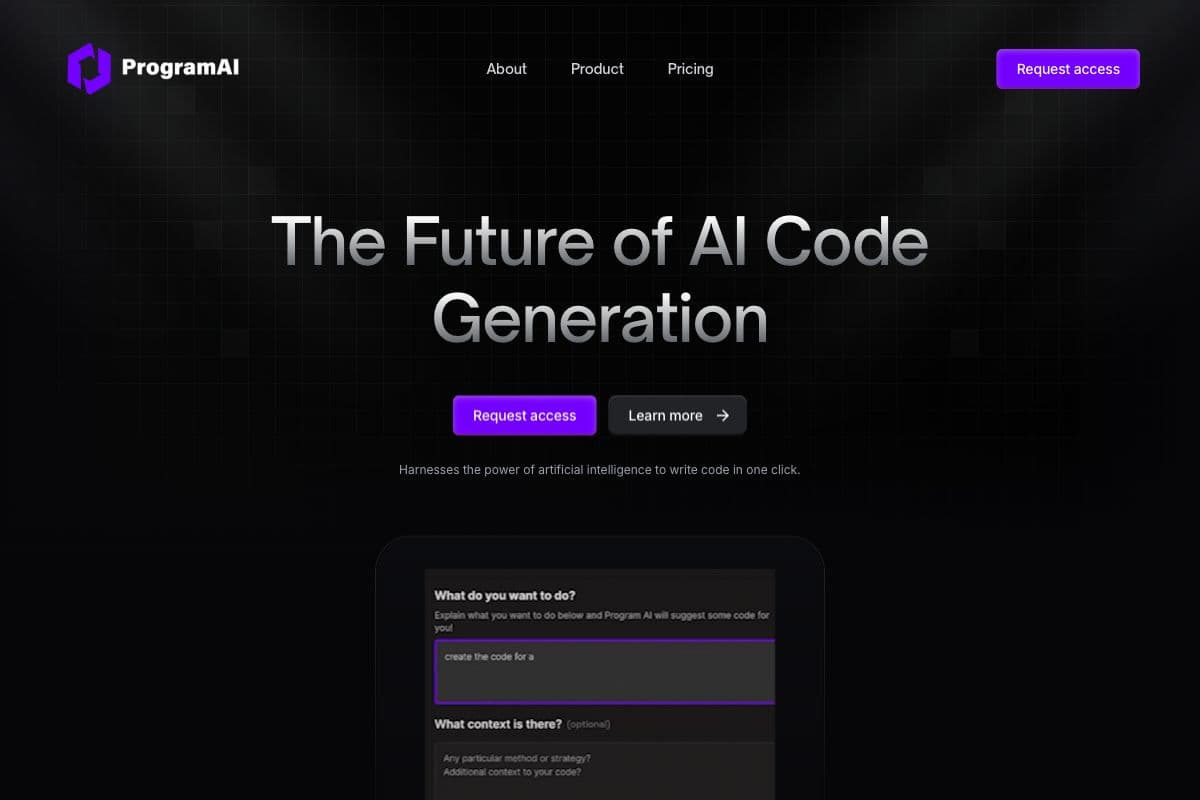 ProgramAI - AI Code Generation Tool