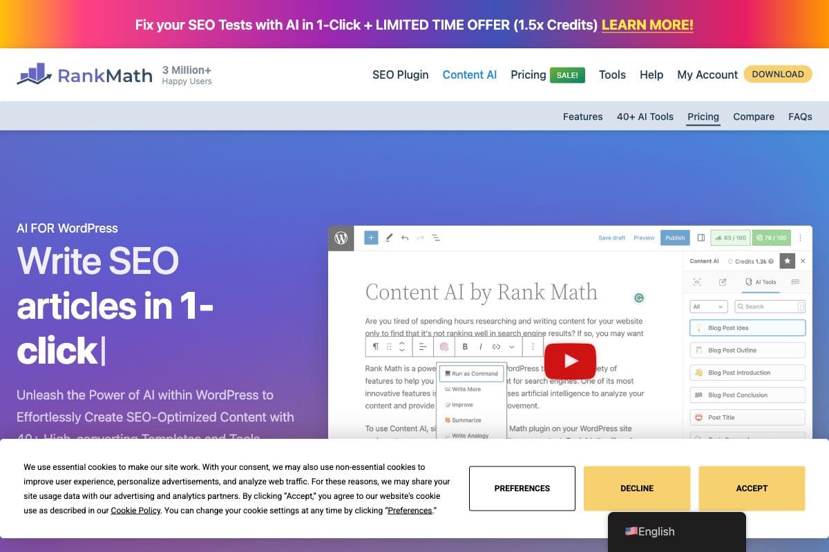 Rank Math: Content AI for WordPress
