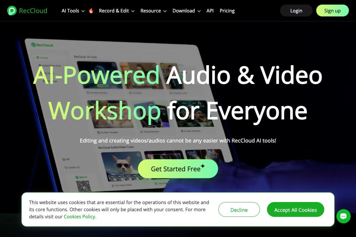 RecCloud: AI-Powered Audio & Video Workshop