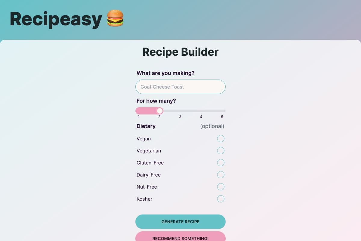 Recipeasy - Recipe Builder