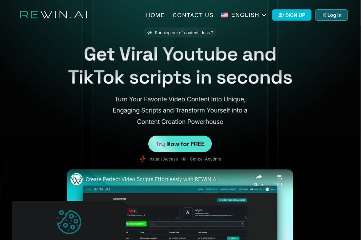 Rewin.ai - Your Secret to Viral Content Creation