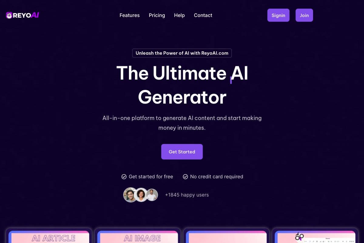 ReyoAI - AI Content Generation and Management Platform