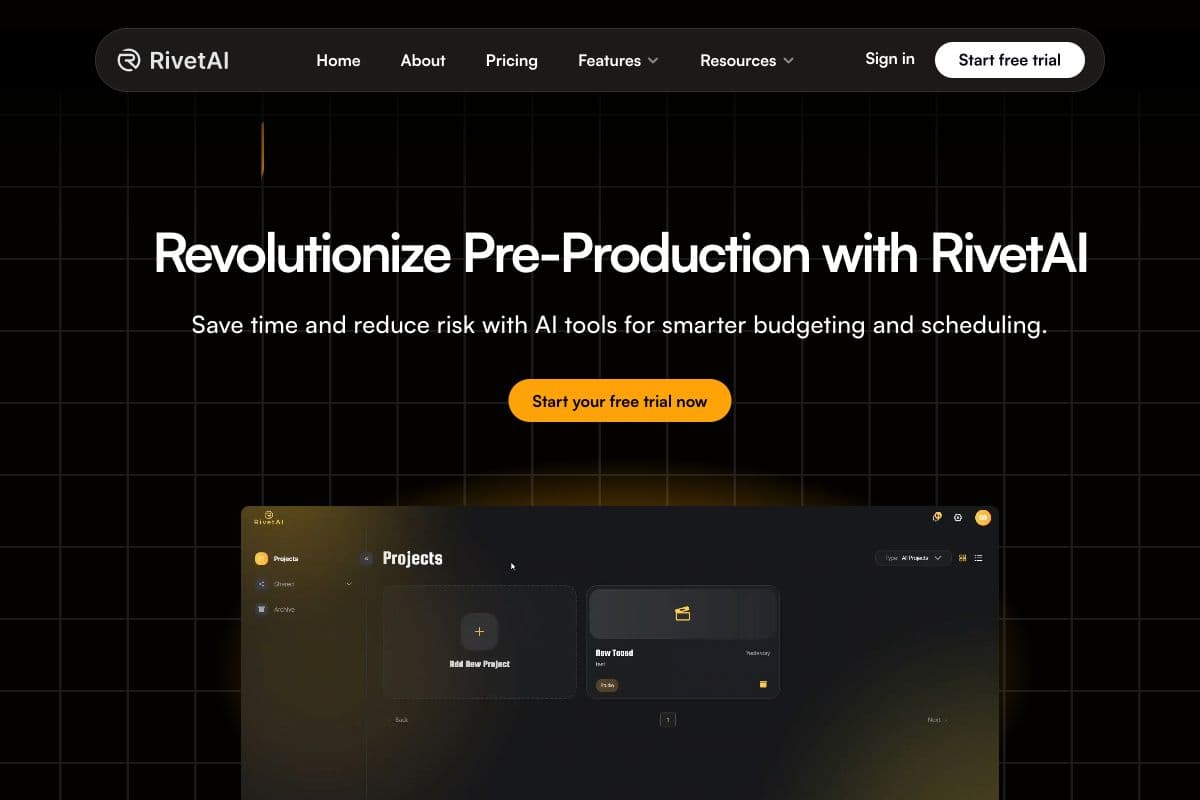 RivetAI: AI Tools for Smarter Filmmaking