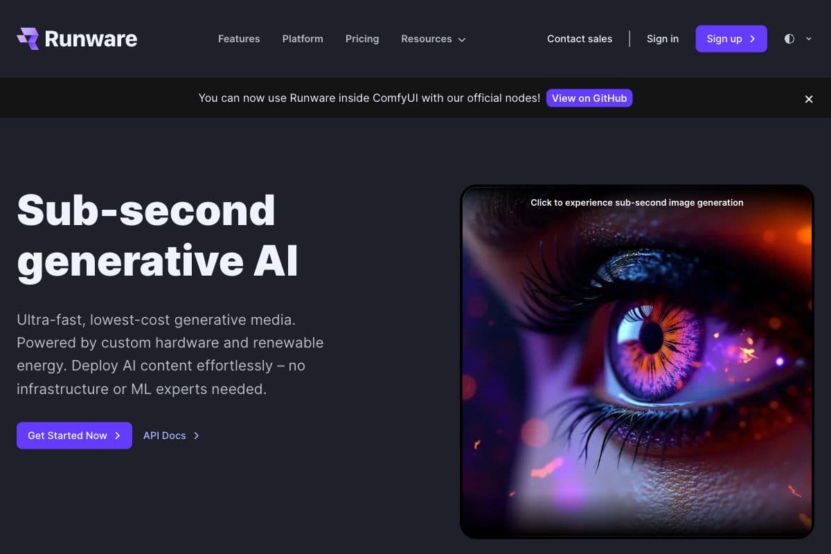 Runware - Sub-second Generative AI Media