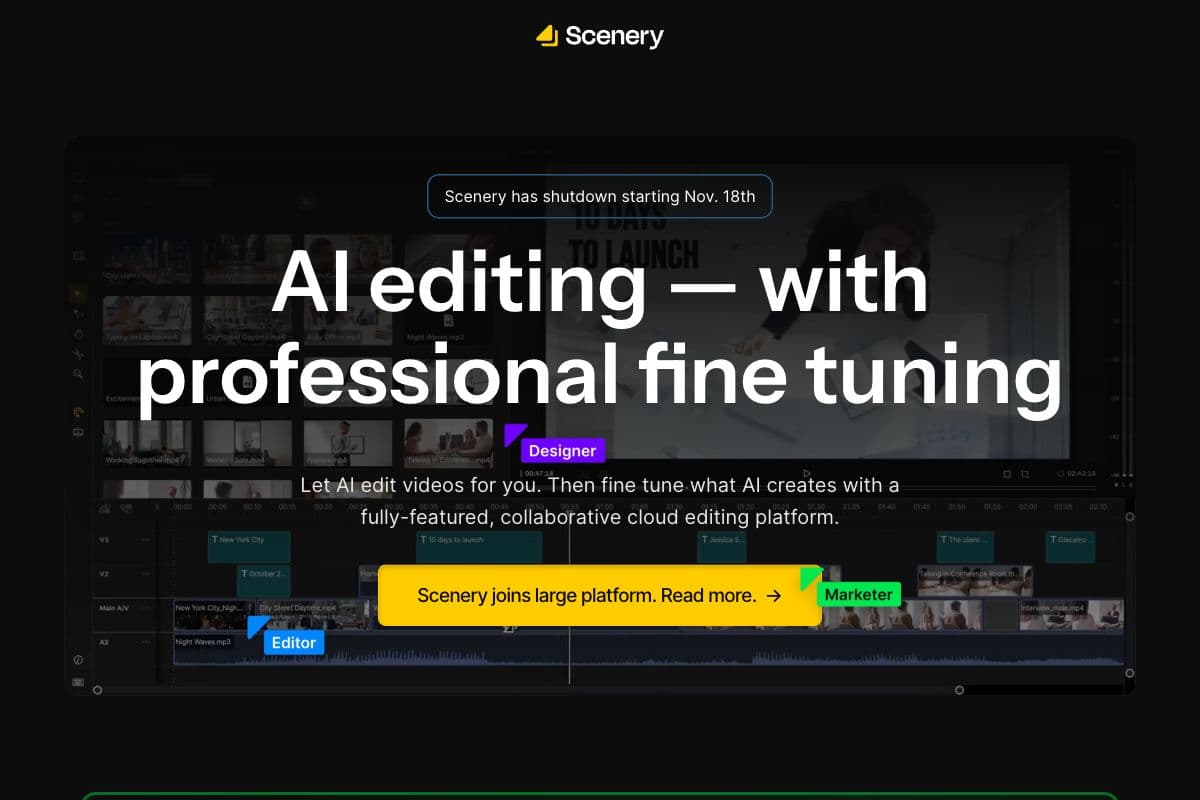 Scenery - AI-powered Collaborative Video Editing