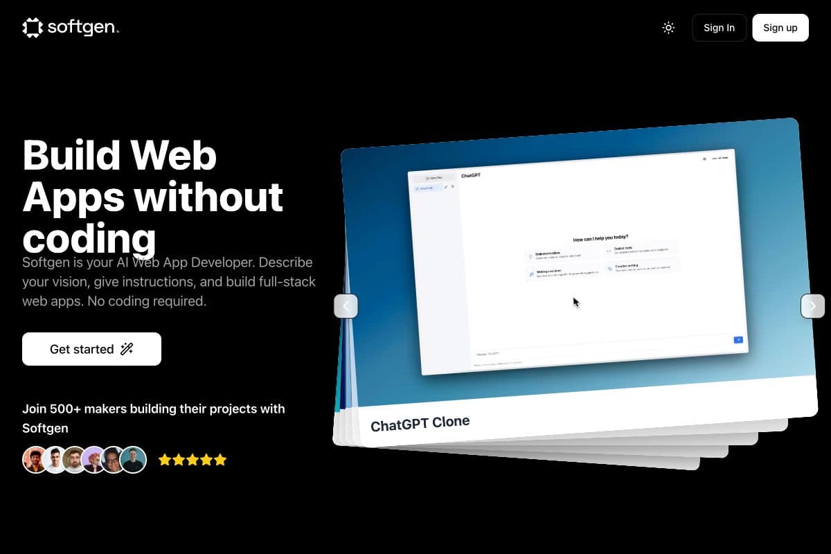 Softgen – AI Web App Developer