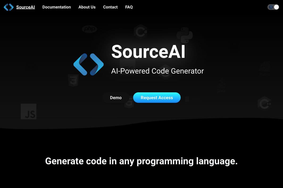 SourceAI - AI-Powered Code Generator