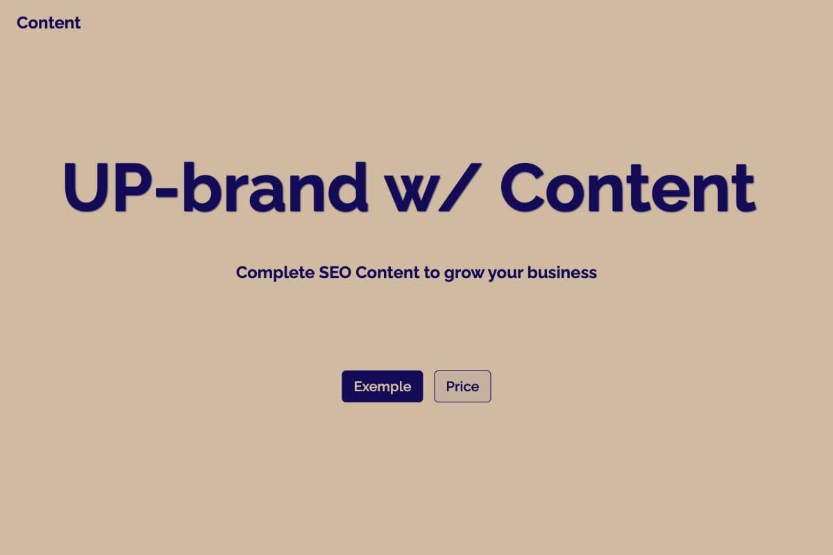 UP-brand w/ Content SEO Services