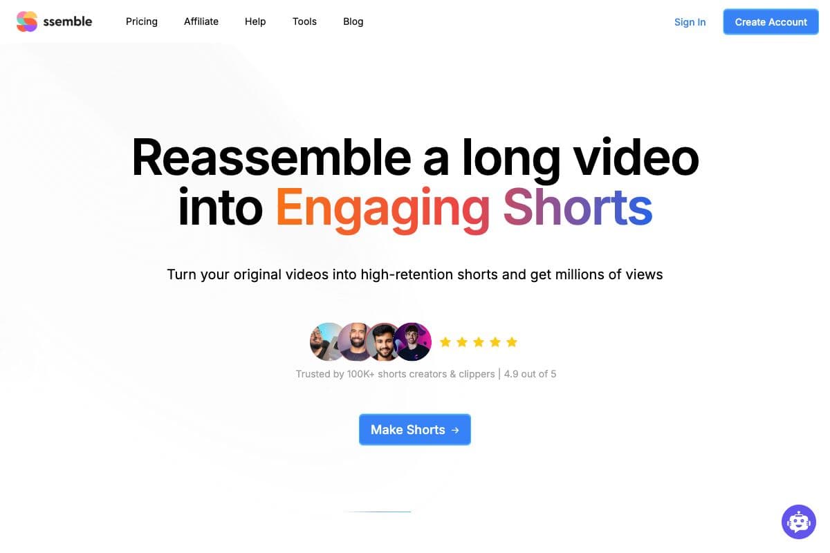 Ssemble - Transform Videos into Viral Shorts