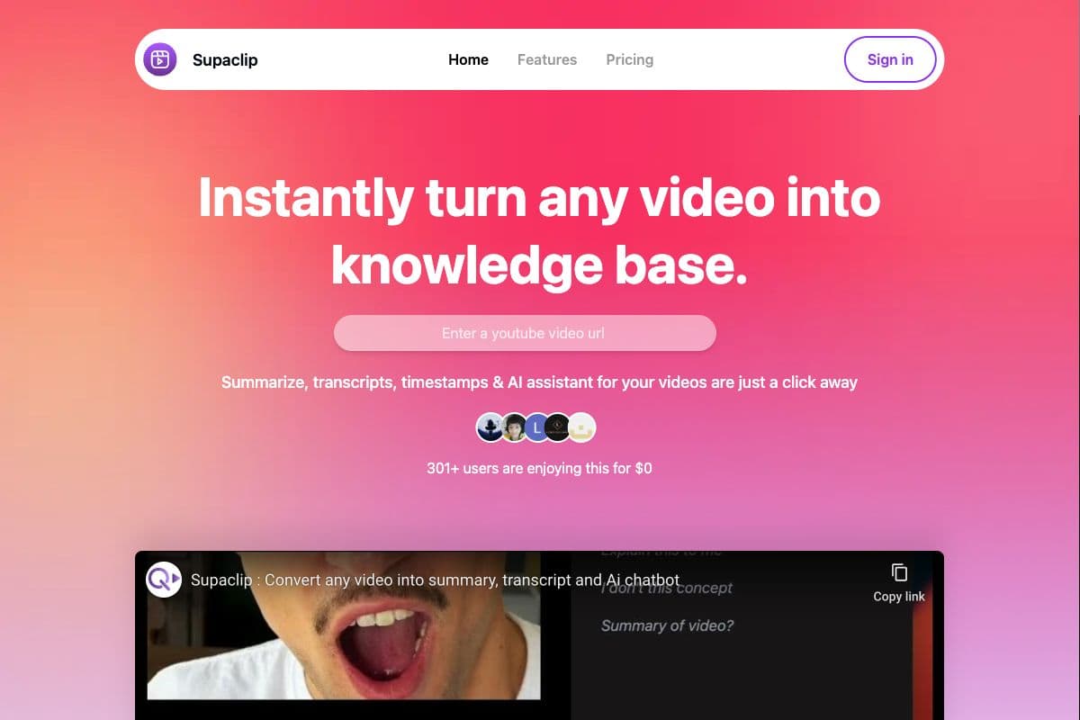 Supaclip - Transform Videos into Knowledge Bases