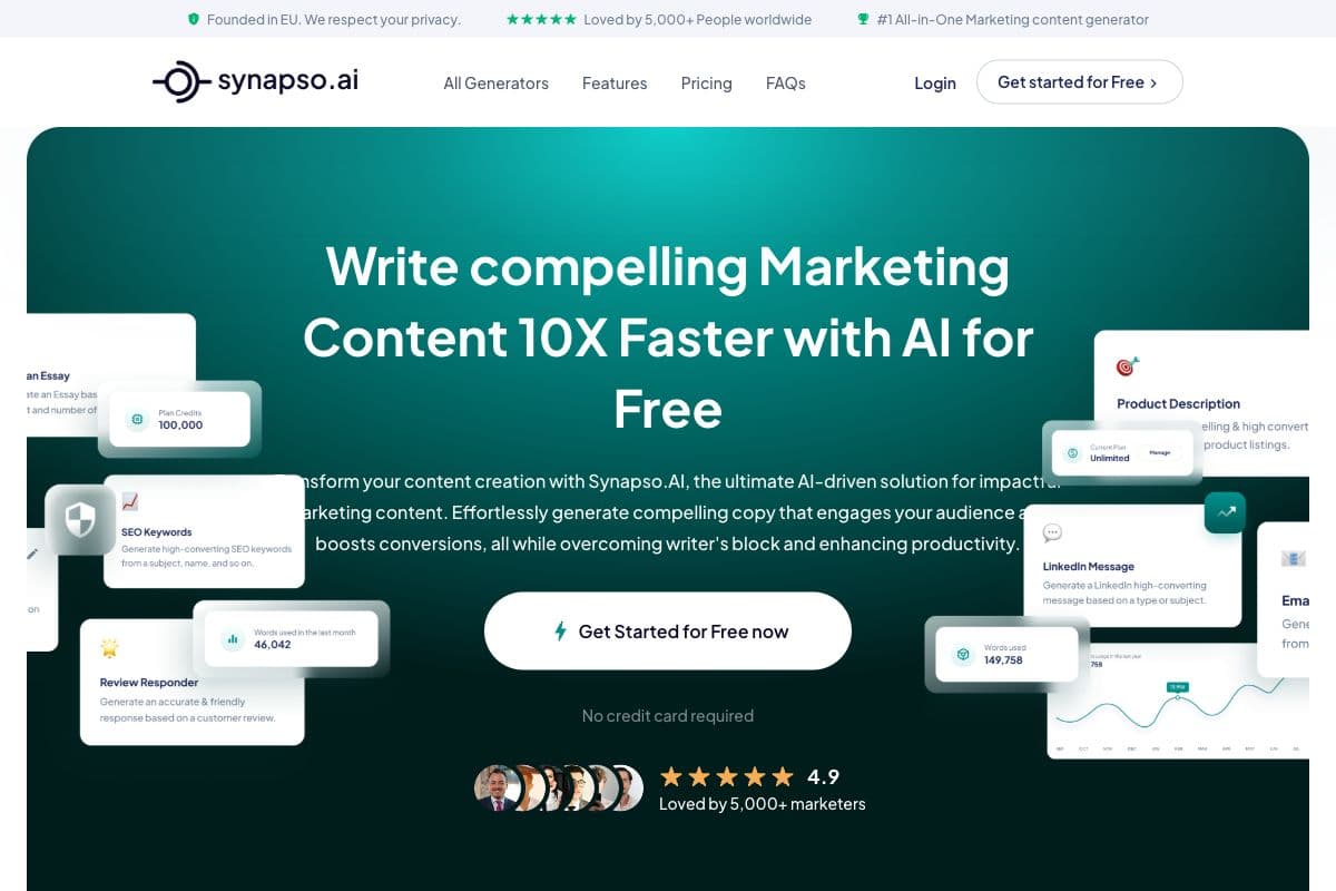 Synapso: AI-Powered Marketing Content Generator