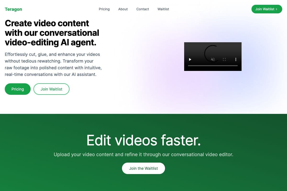 Teragon: Conversational Video Editing AI