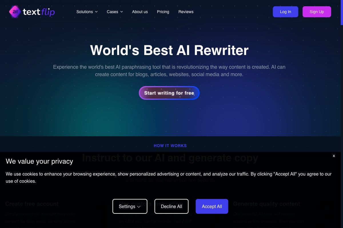 TextFlip.ai - World's Best AI Rewriter