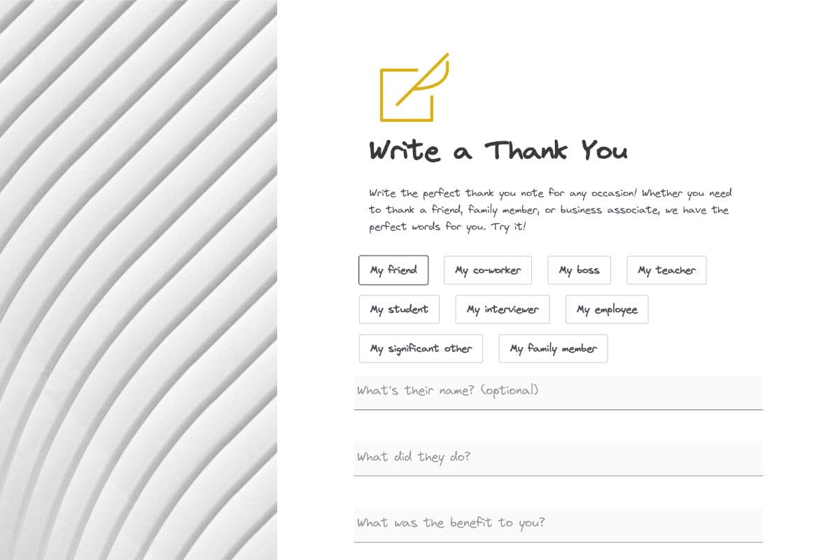 ThankYouNote.app - AI-Powered Thank You Note Writing