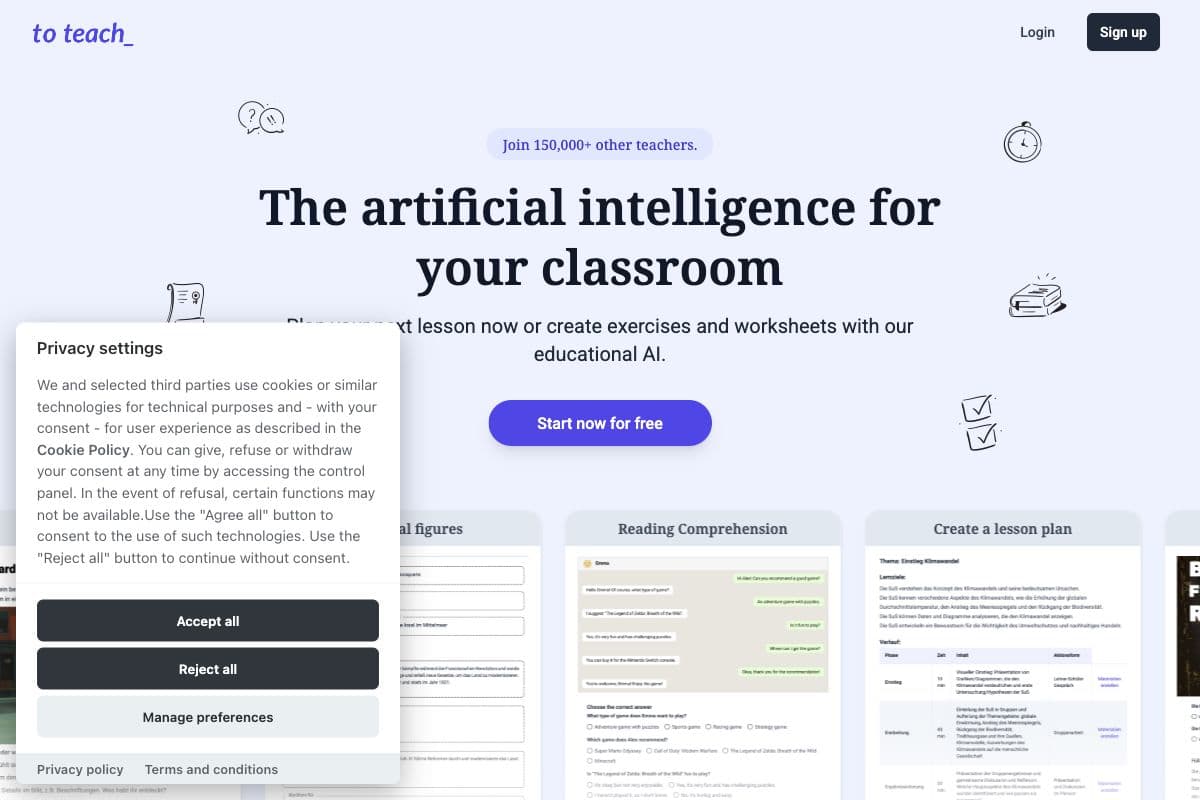 AI Education Platform for Teachers