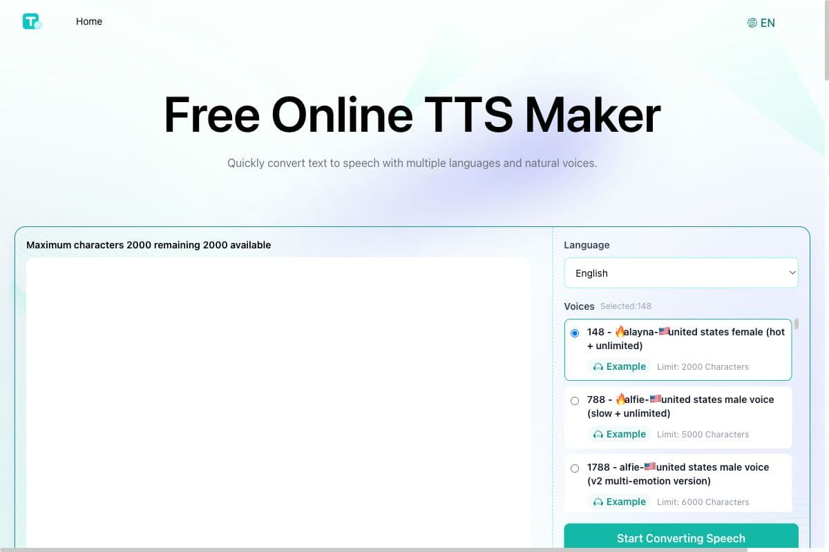 Free Online TTS Maker