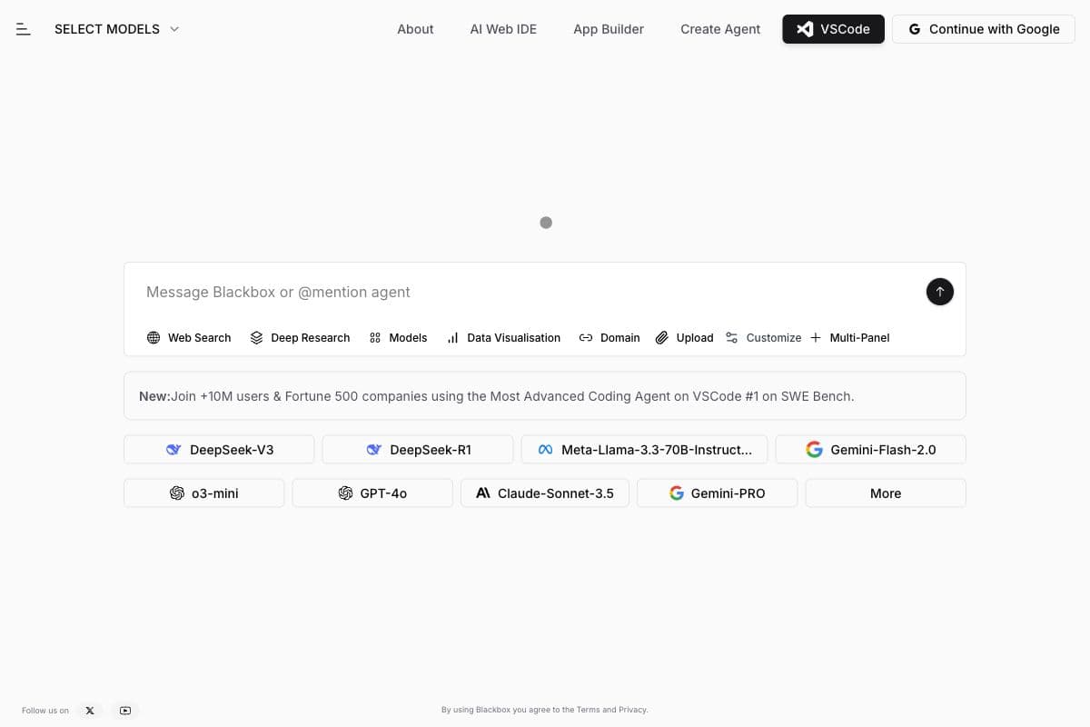 Blackbox - The Most Advanced Coding Agent on VSCode