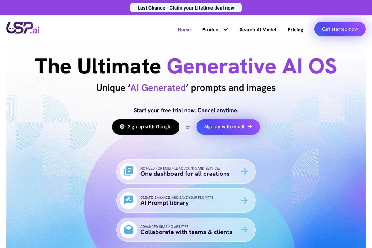 USP.ai - The Ultimate Generative AI OS