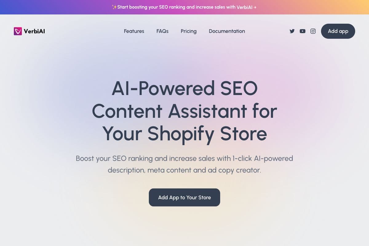 VerbiAI - AI-Powered SEO Optimization for Shopify