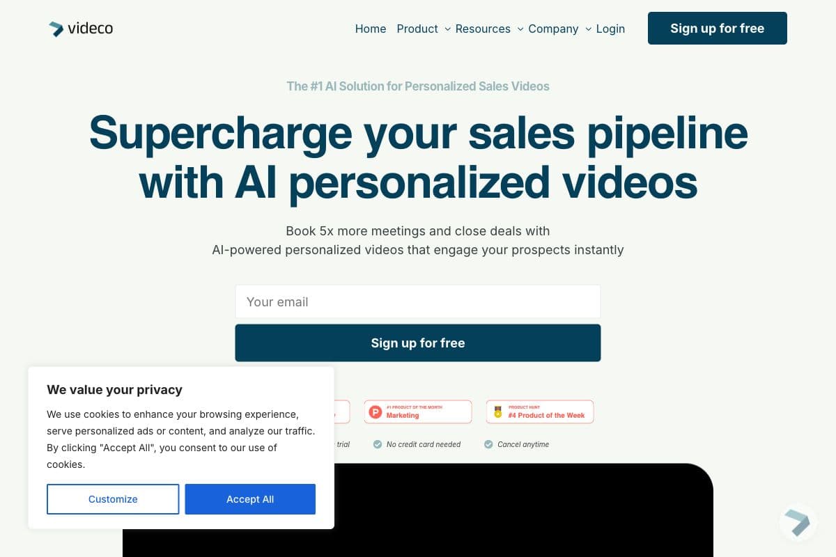 Videco: AI-Powered Personalized Sales Videos