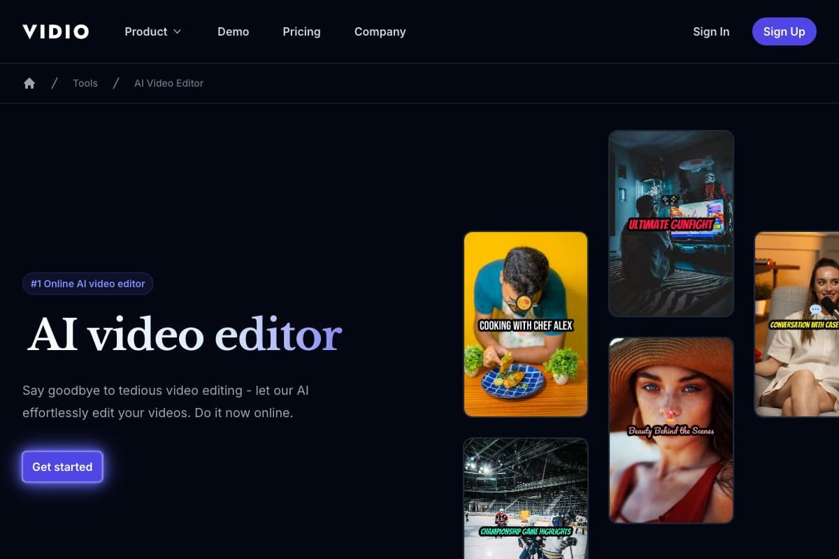 VIDIO - AI-Powered Online Video Editor