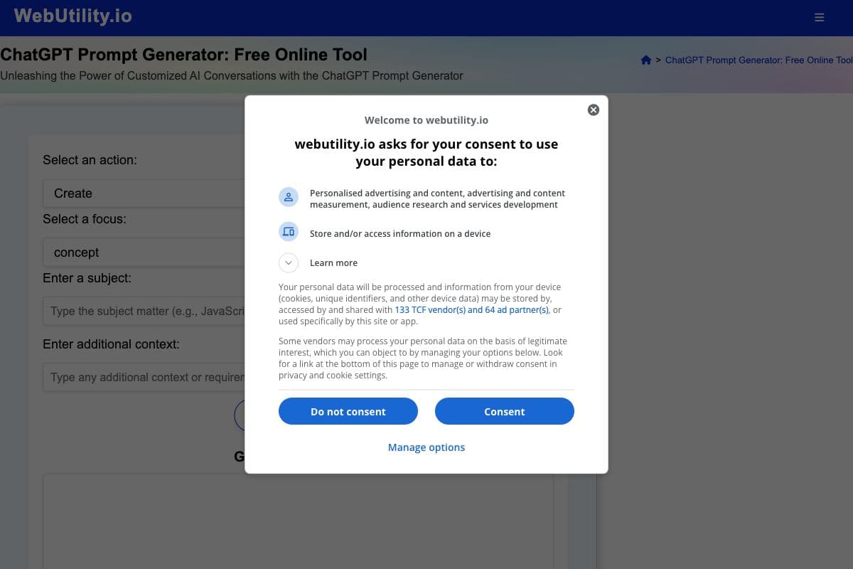 ChatGPT Prompt Generator: Free Online Tool