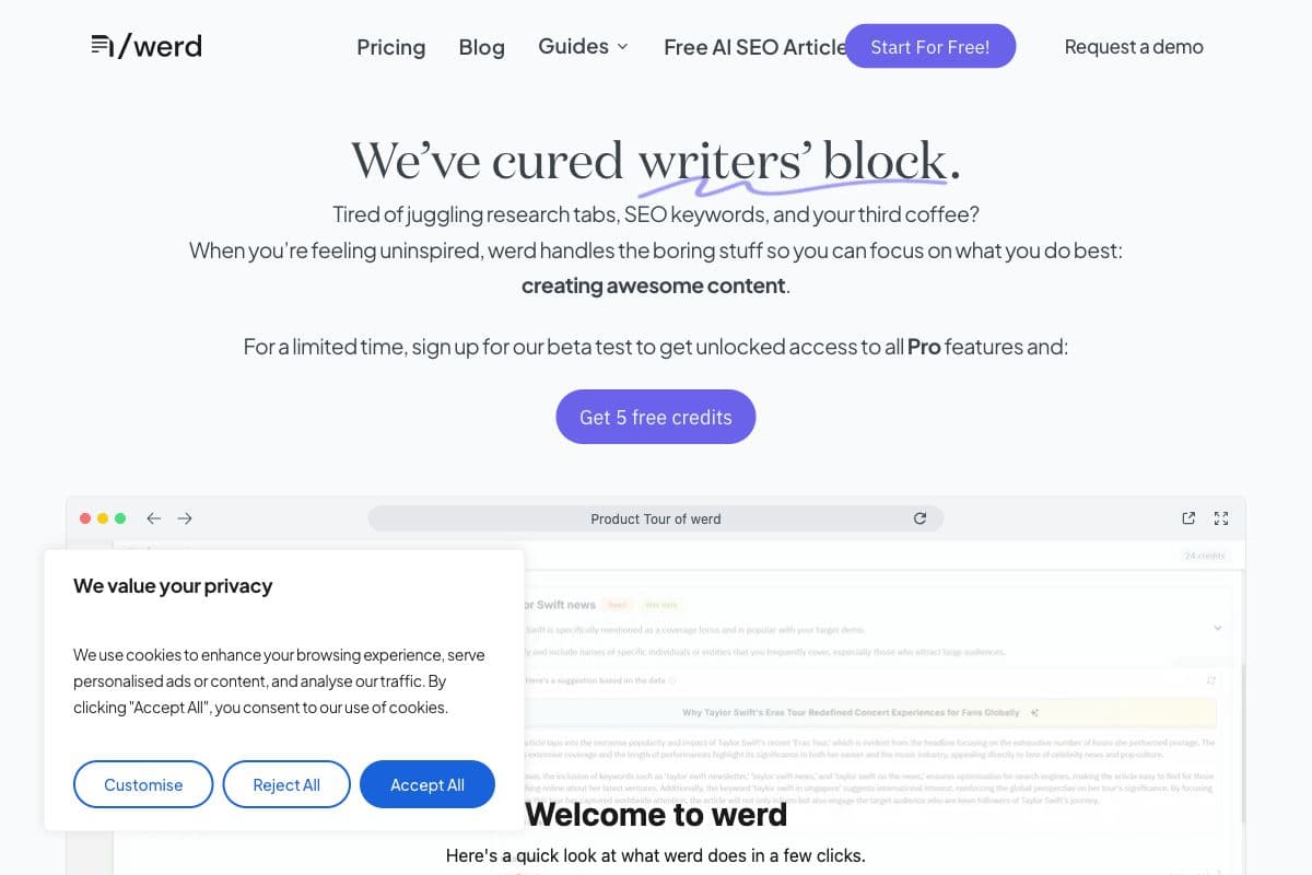 Werd - AI SEO Article Generator