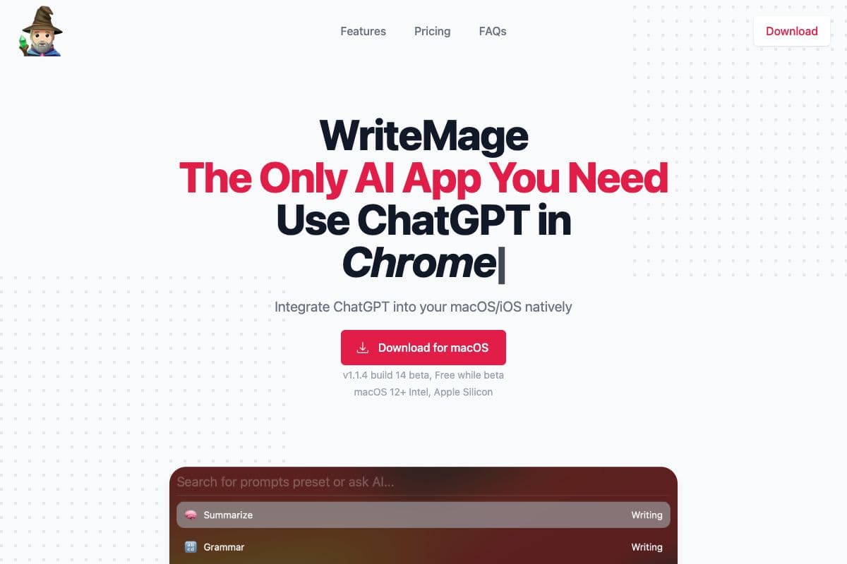 WriteMage: AI-Powered App for macOS/iOS