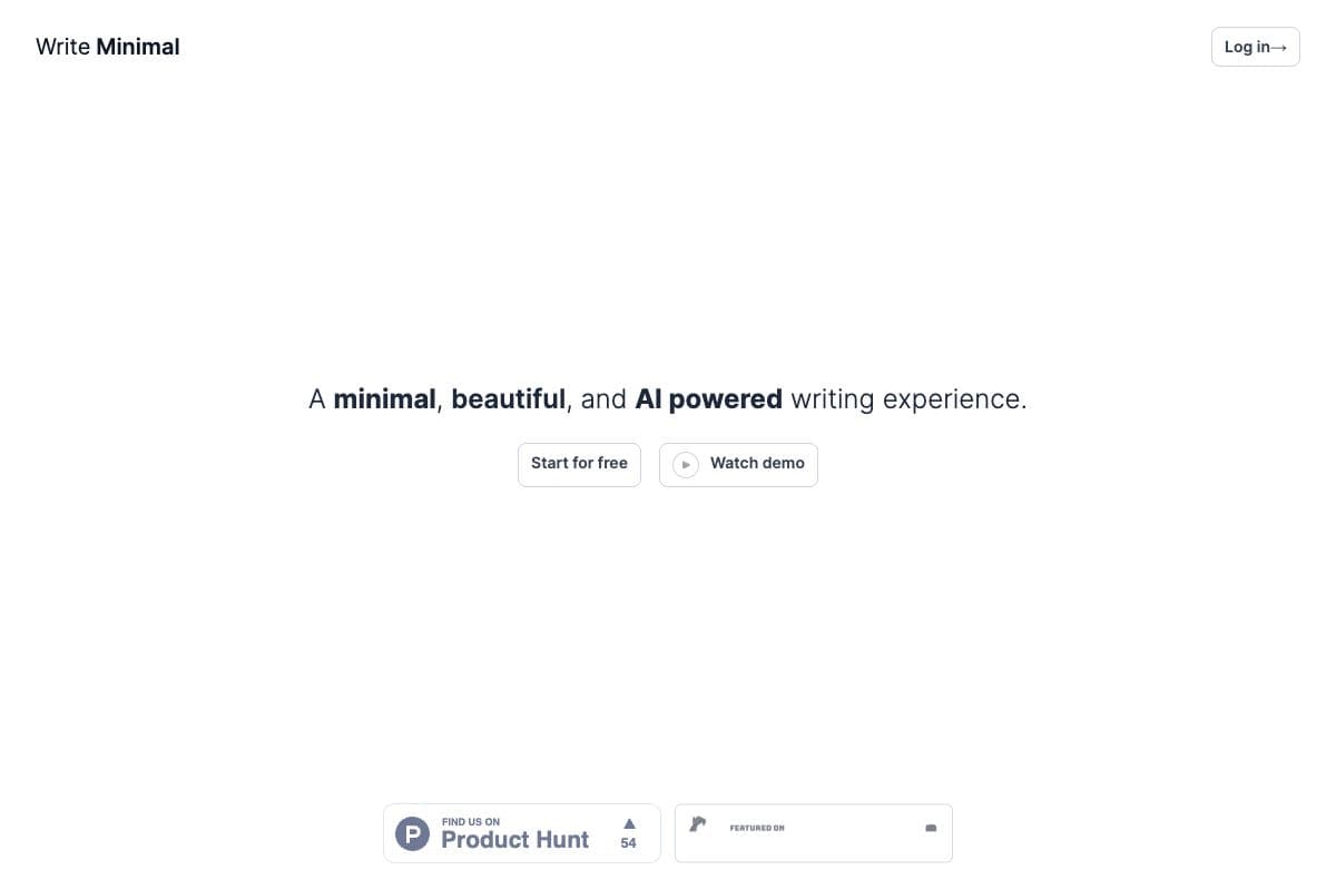 Write Minimal