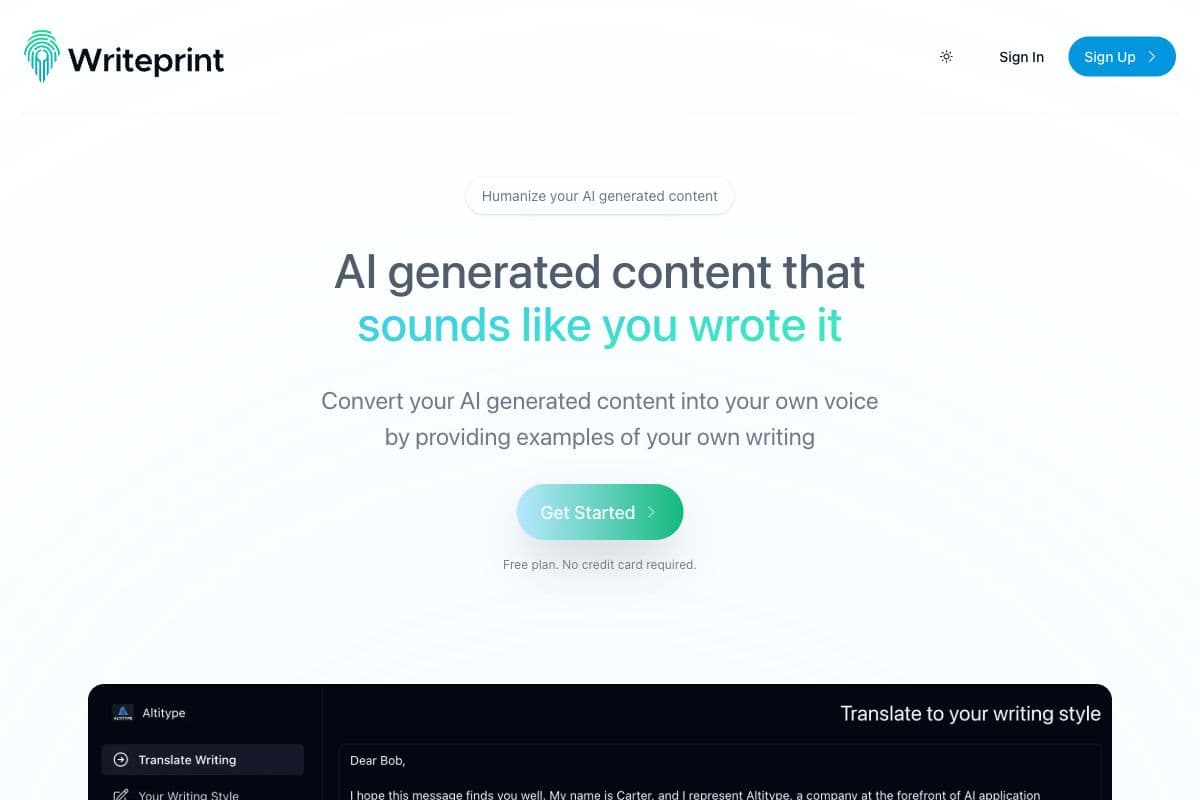 Writeprint: Humanize Your AI Content