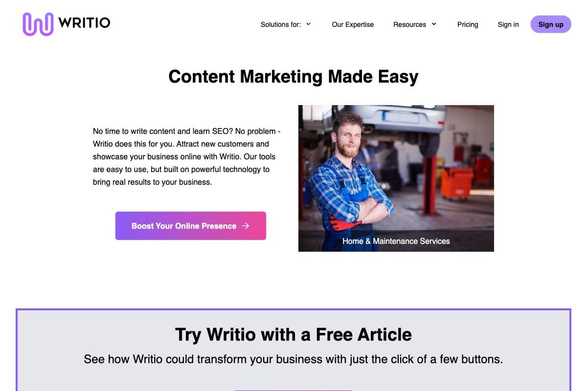 Writio - AI-Powered Content Marketing Tool