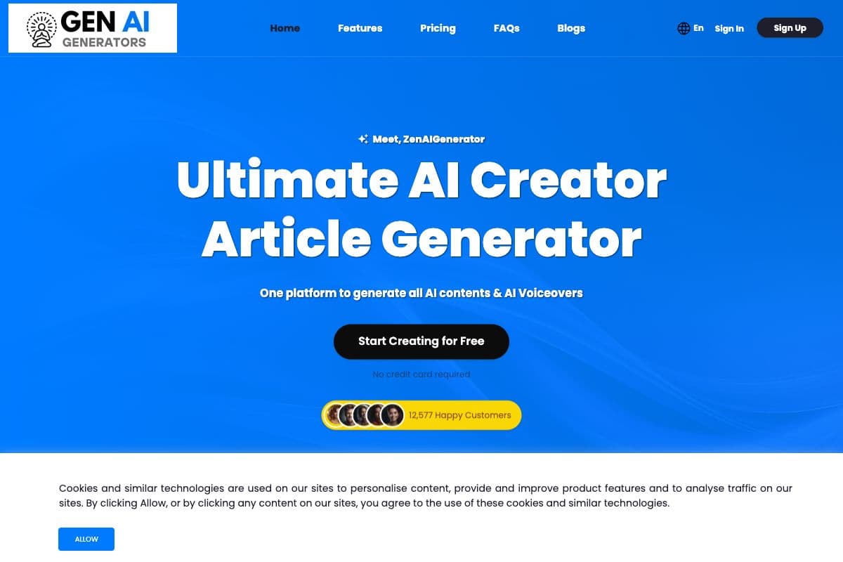 ZenAIGenerator - Ultimate AI Content Creation Tool