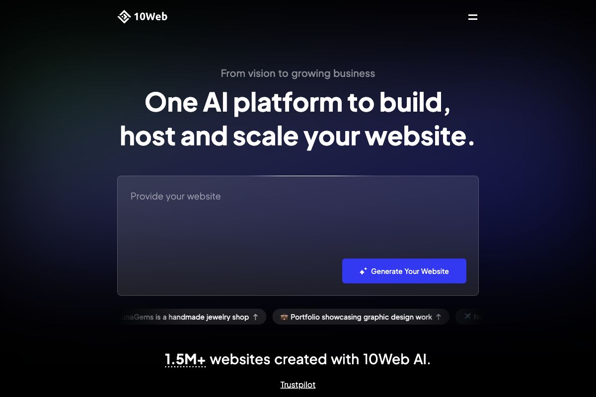 10Web - AI-Powered Website Builder and Hosting