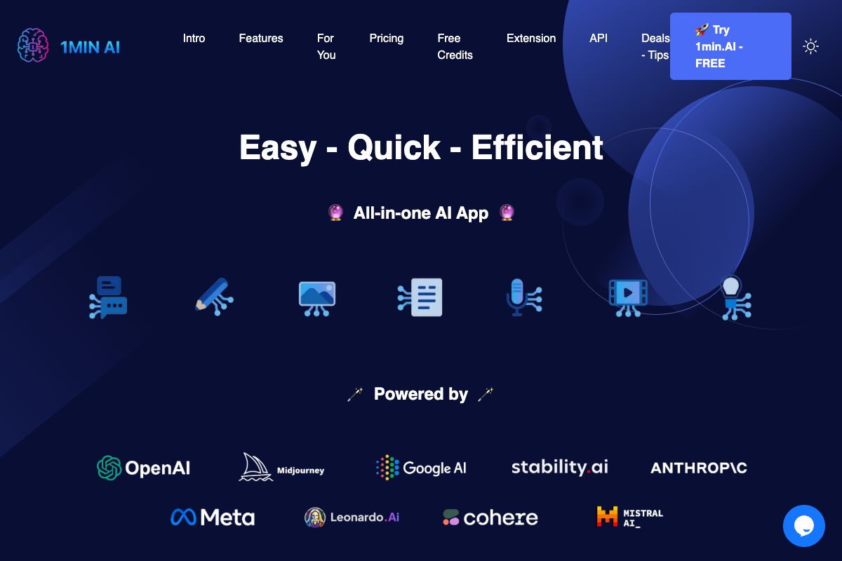 1min.AI - All-in-One AI Tool