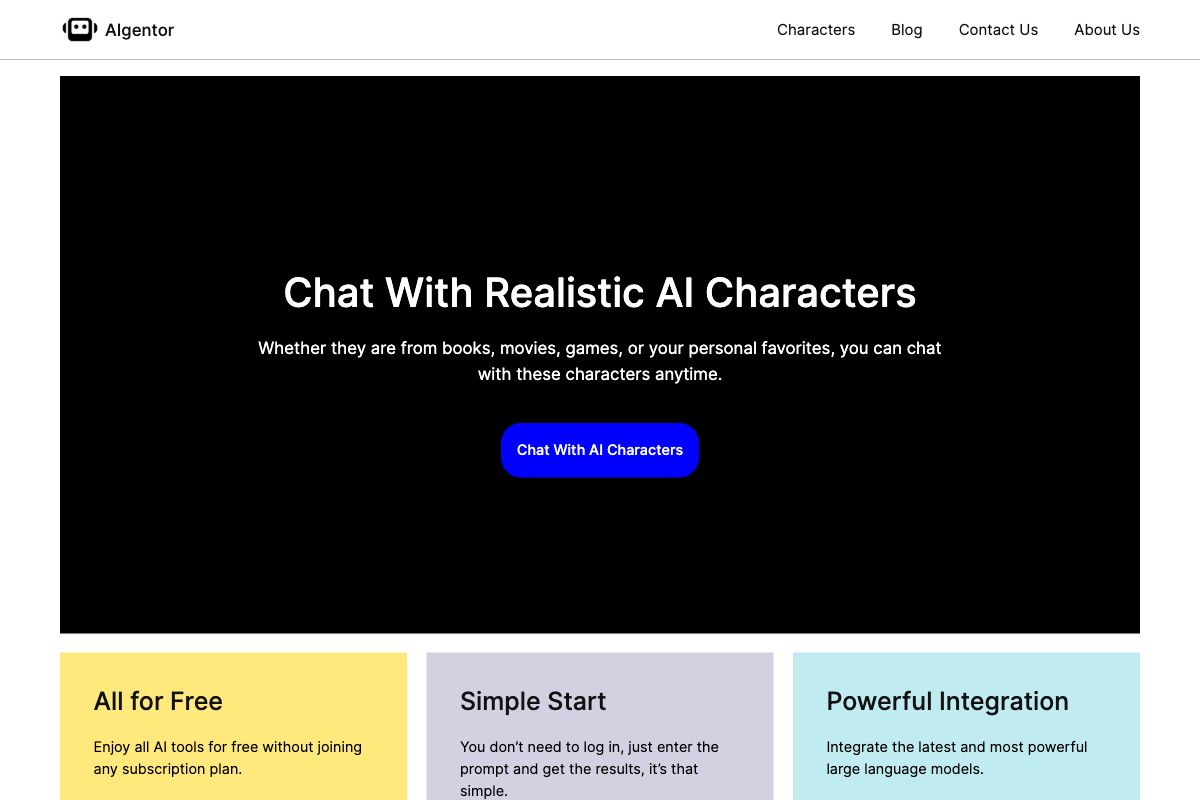 AIgentor: AI Character Interaction Platform