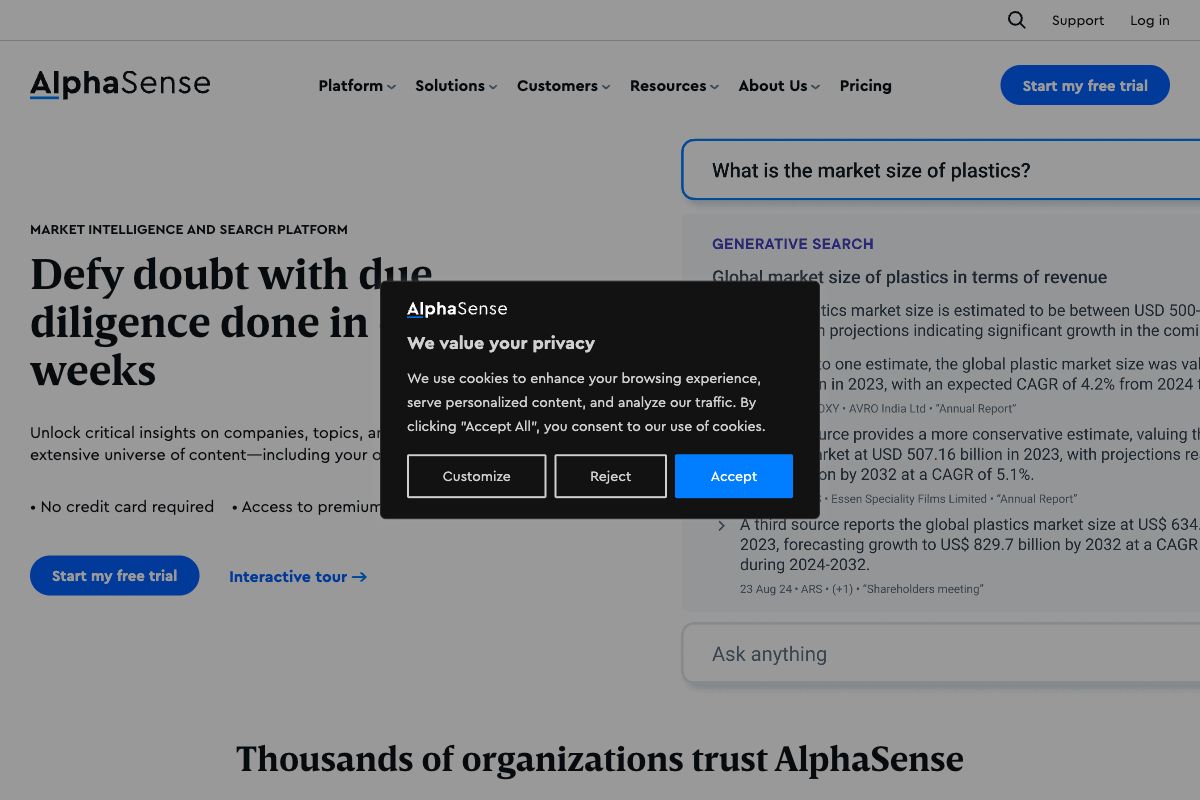 AlphaSense: Market Intelligence and Search Platform