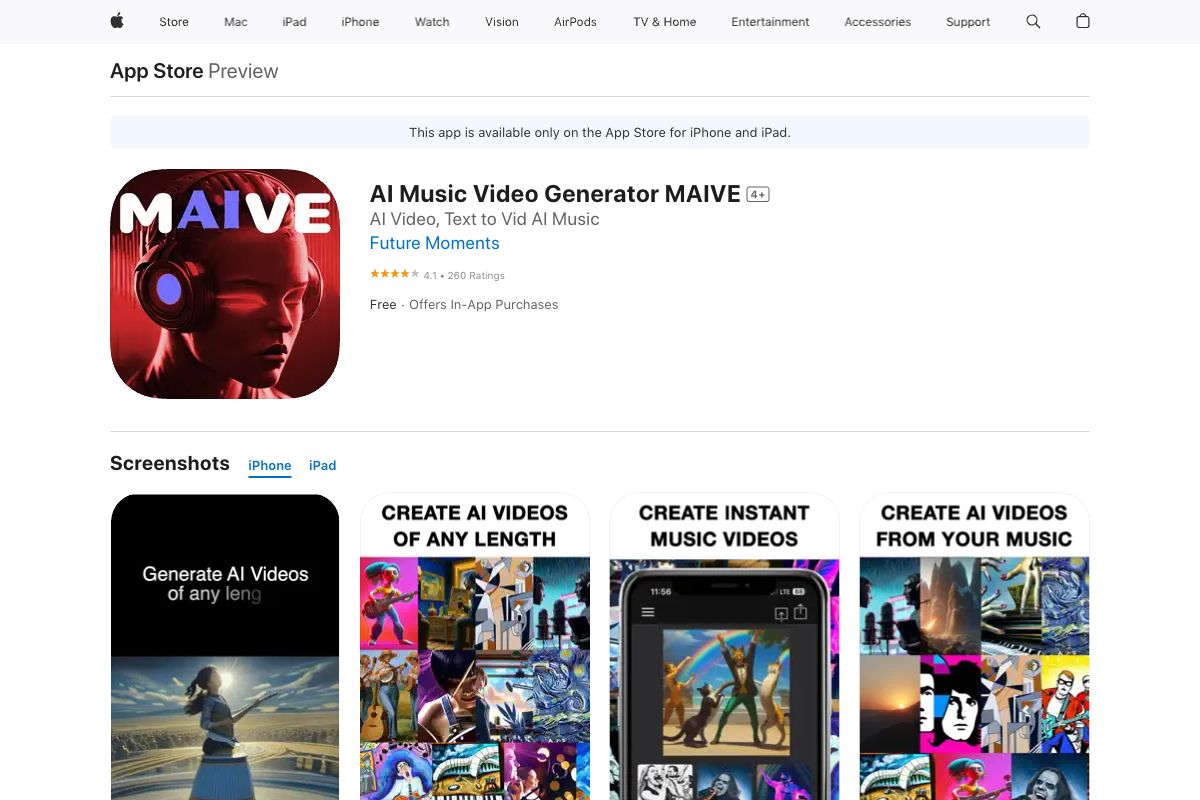 AI Music Video Generator MAIVE