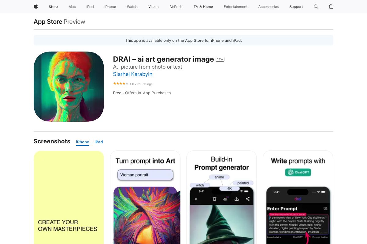 DRAI – AI Art Generator