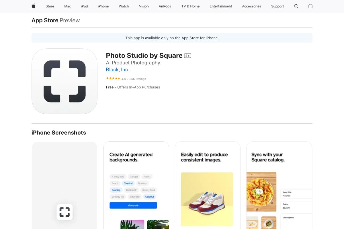 Square Photo Studio - AI Product Photography