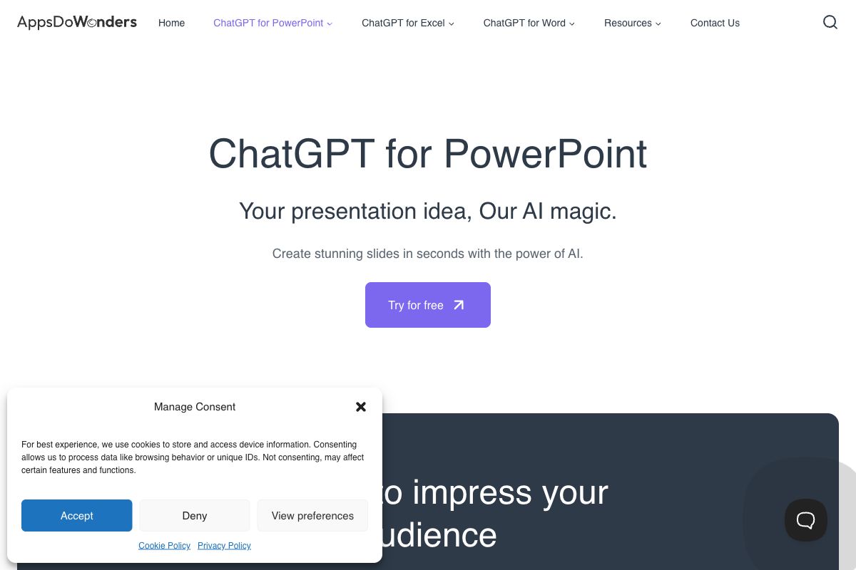 ChatGPT for PowerPoint