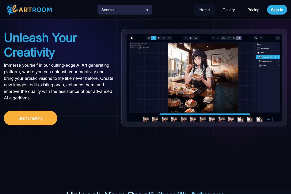 Artroom AI - Unleash Your Creativity