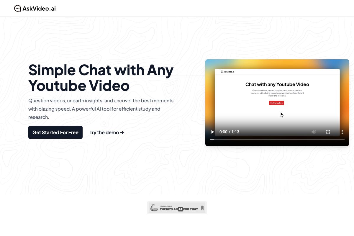 AskVideo AI - Chat with Any YouTube Video