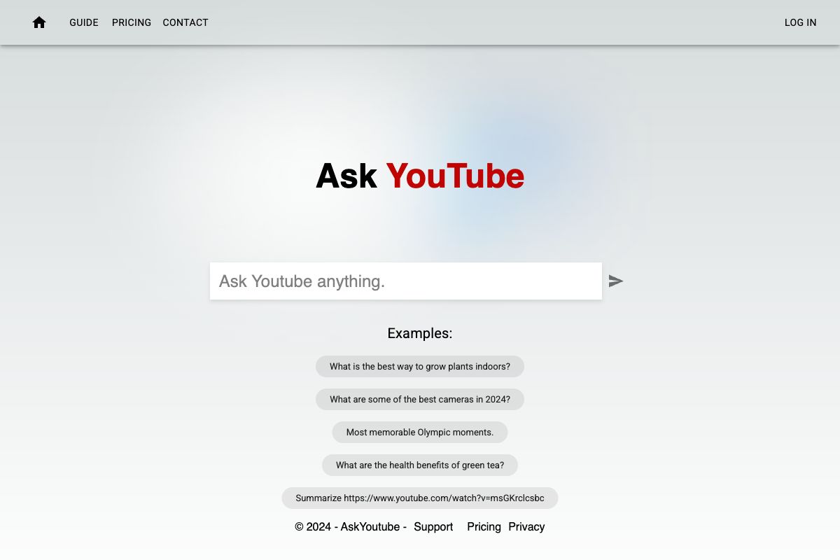 Ask YouTube