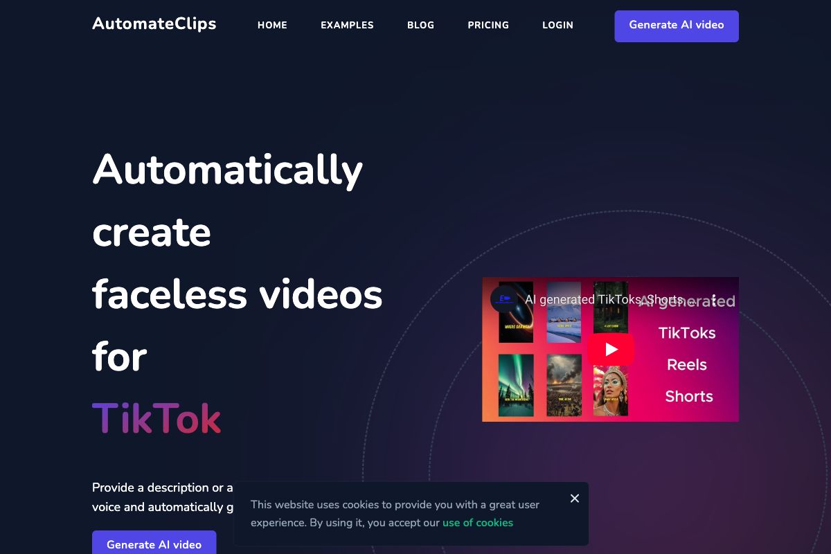 AutomateClips - AI Video Generation Platform