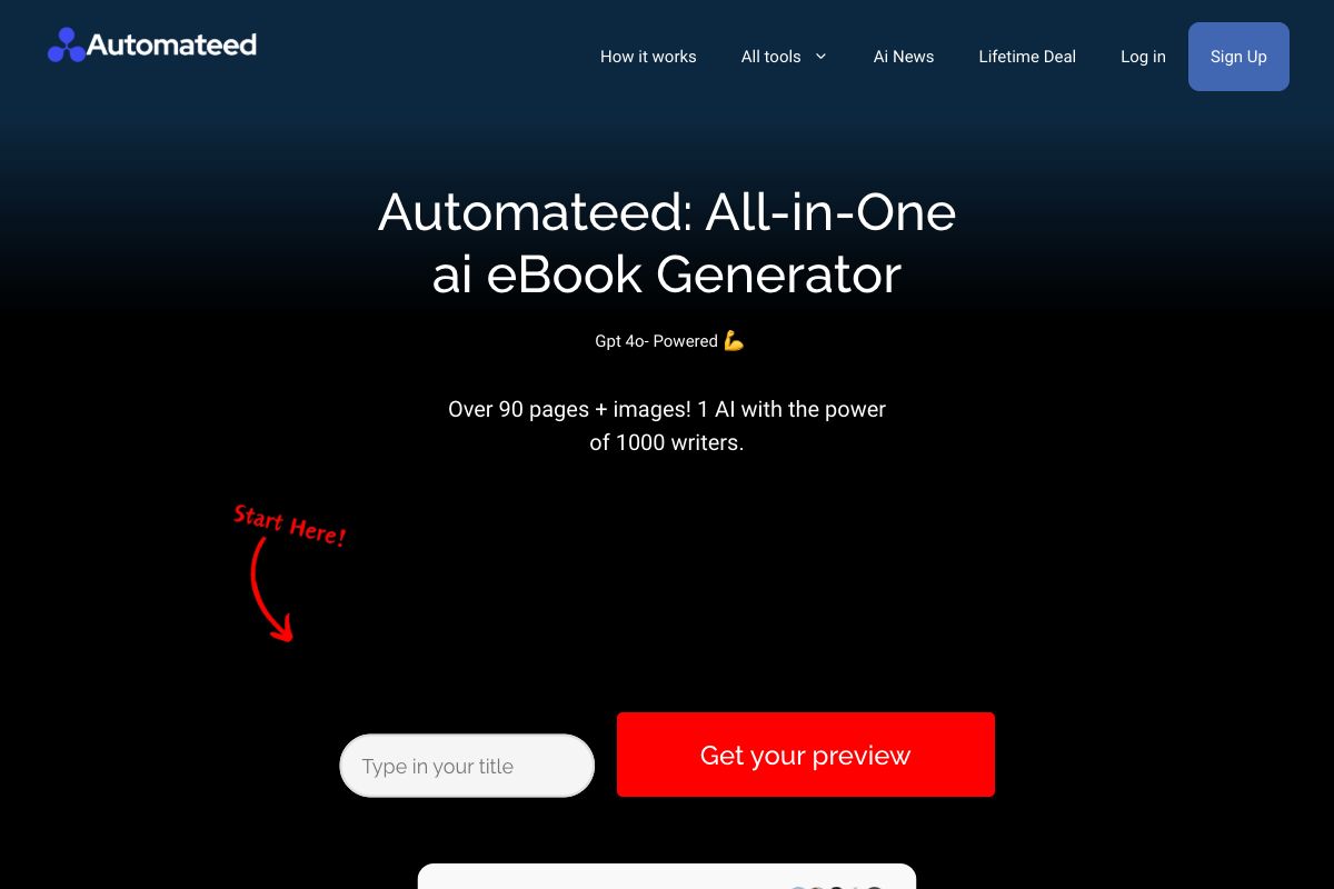 Automateed: All-in-One AI eBook Generator