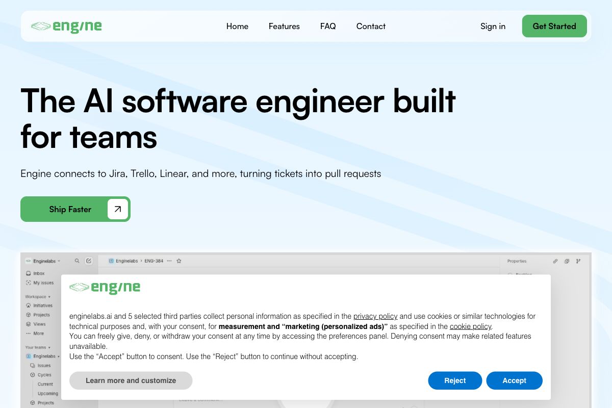 The AI Software Engineer for Teams - Engine