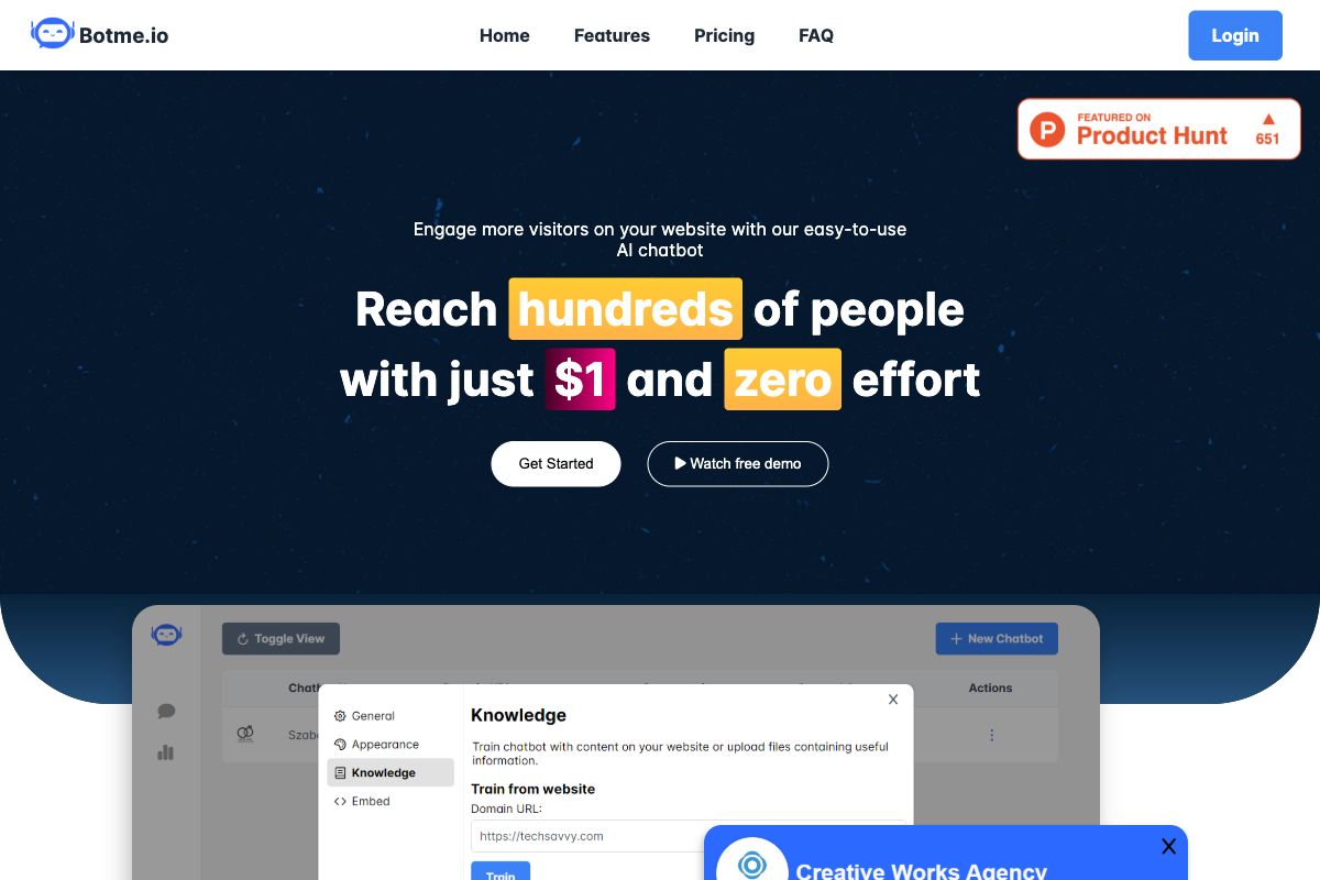 Botme.io - AI Chatbots for Enhanced Website Engagement