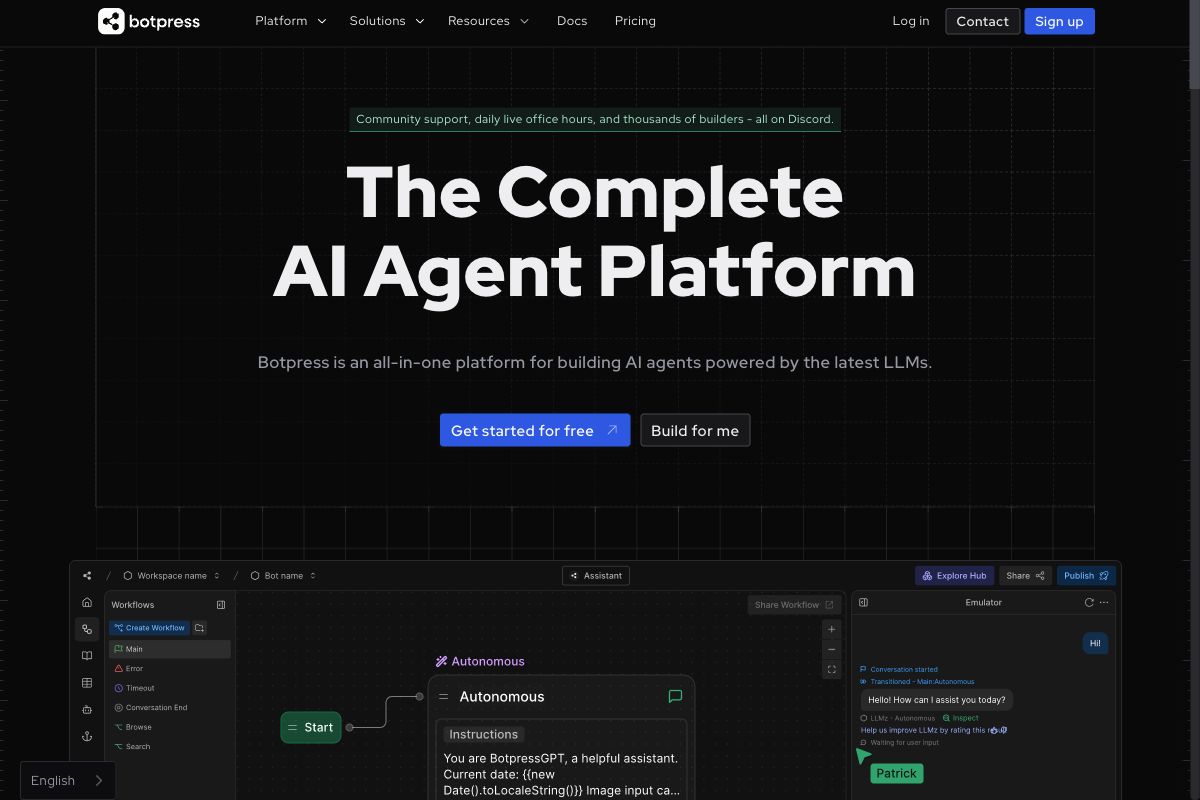 Botpress - The Complete AI Agent Platform