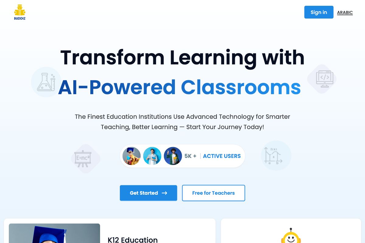 Buddiz - Transform Learning with AI-Powered Classrooms